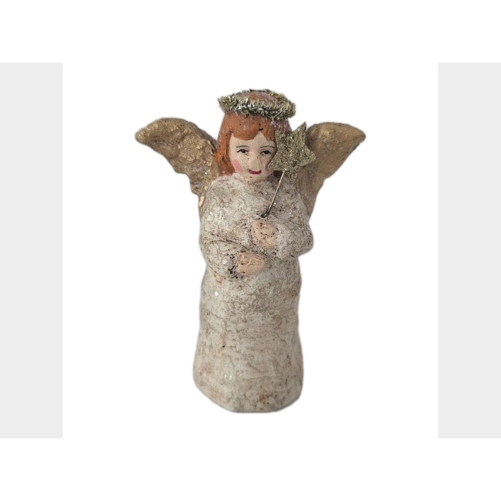 Vintage Teena Flanner‎ Folk Art Christmas Angel   4.5"